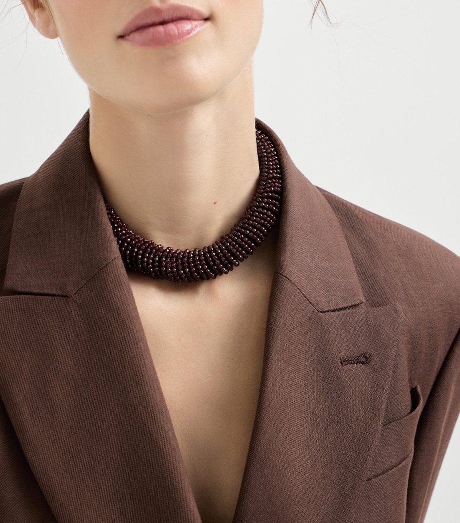 Brunello Cucinelli Hematite and Sterling Silver Necklace Cred Image 2