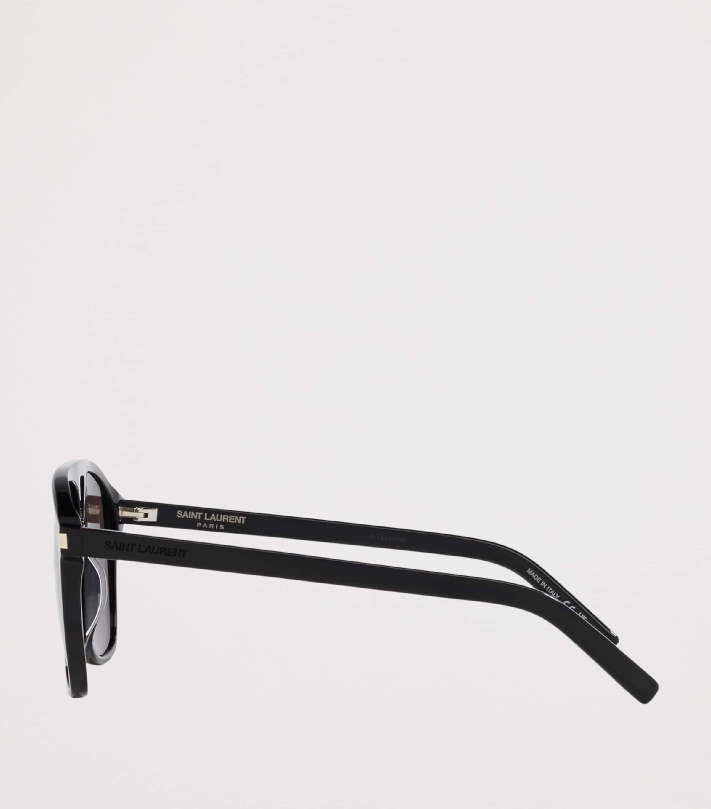 Saint Laurent SL 596 Dune Rectangular Sunglasses Black Image 3