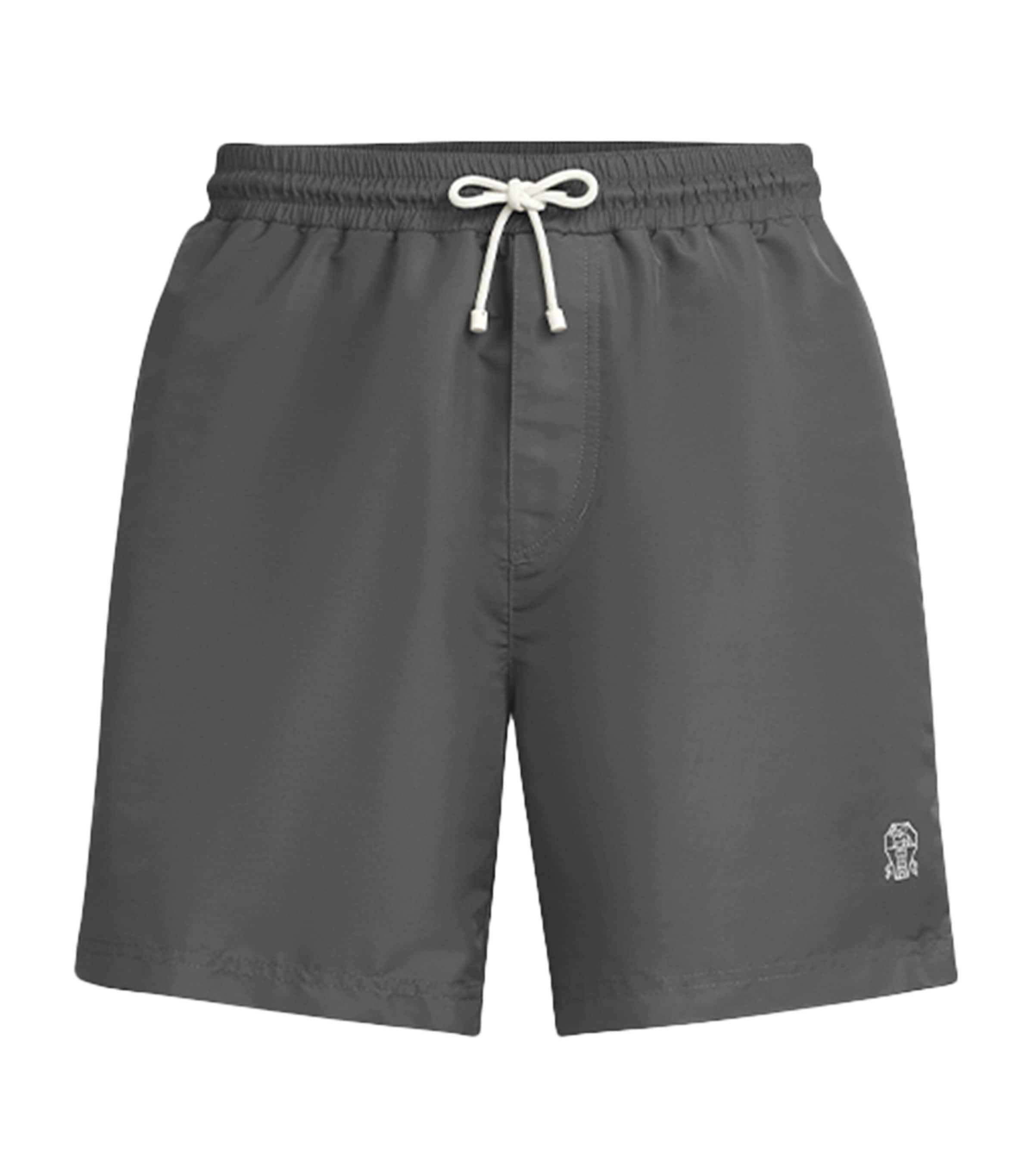 Brunello Cucinelli Mens Embroidered Swim Shorts Image 1
