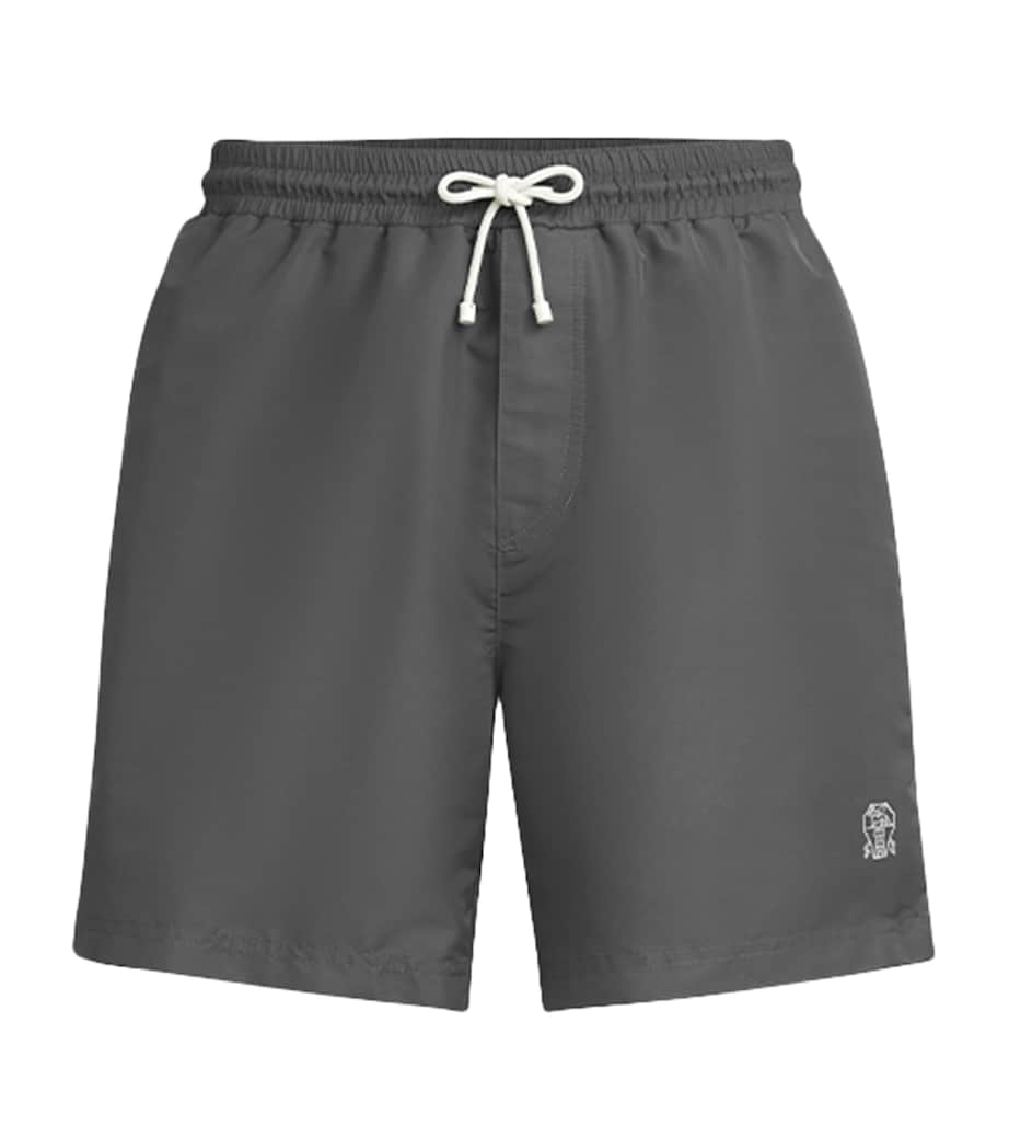 Brunello Cucinelli Mens Embroidered Swim Shorts Image 1