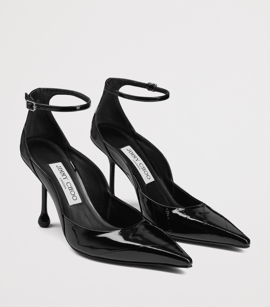 Jimmy Choo Quinci 95 Patent Leather Pumps Black Image 2