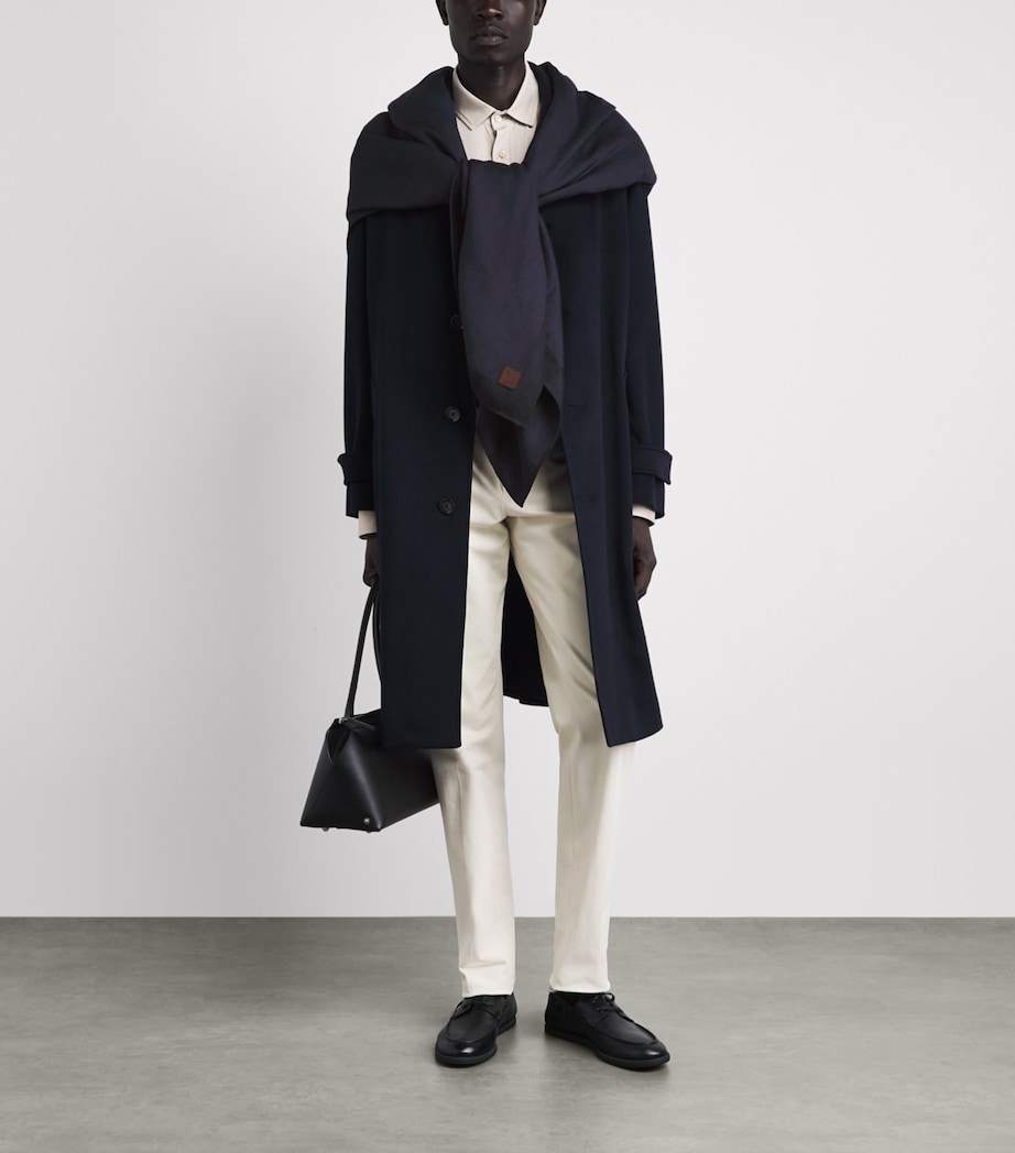 Colombo Cashmere-Silk Stole Dark Blue Image 2