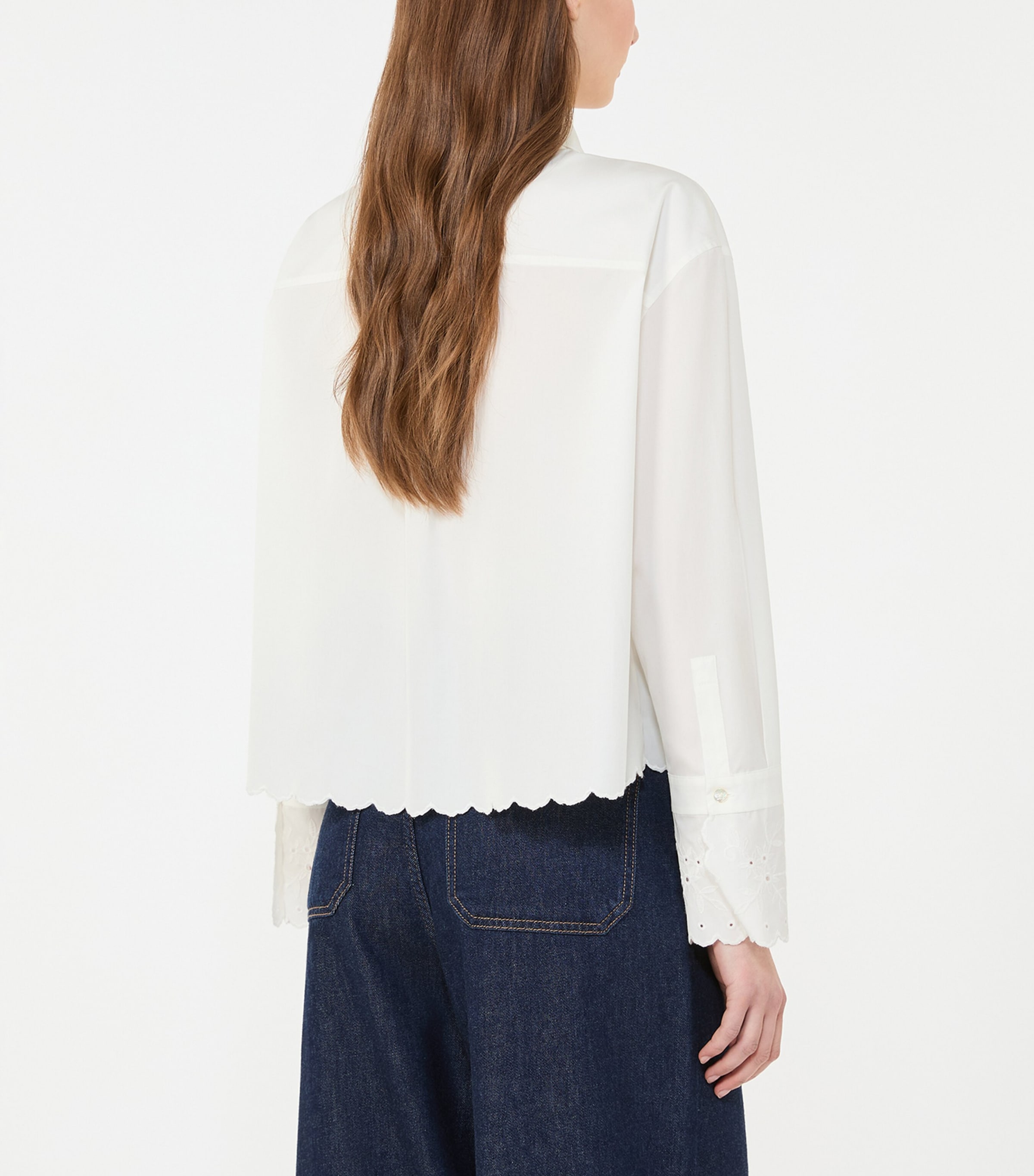 Cotton Embroidered Shirt IVORY Image 3