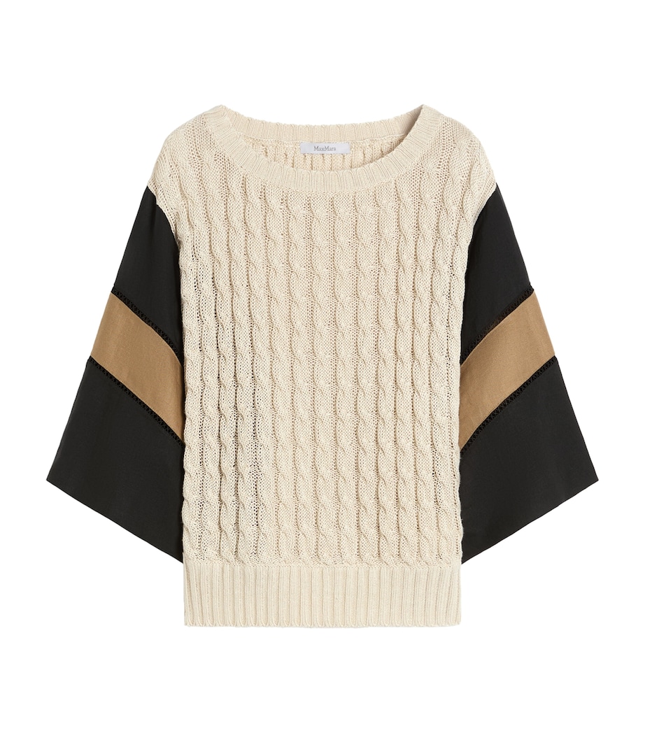 Max Mara Womens Linen Knitted Sweater Beige Image 1