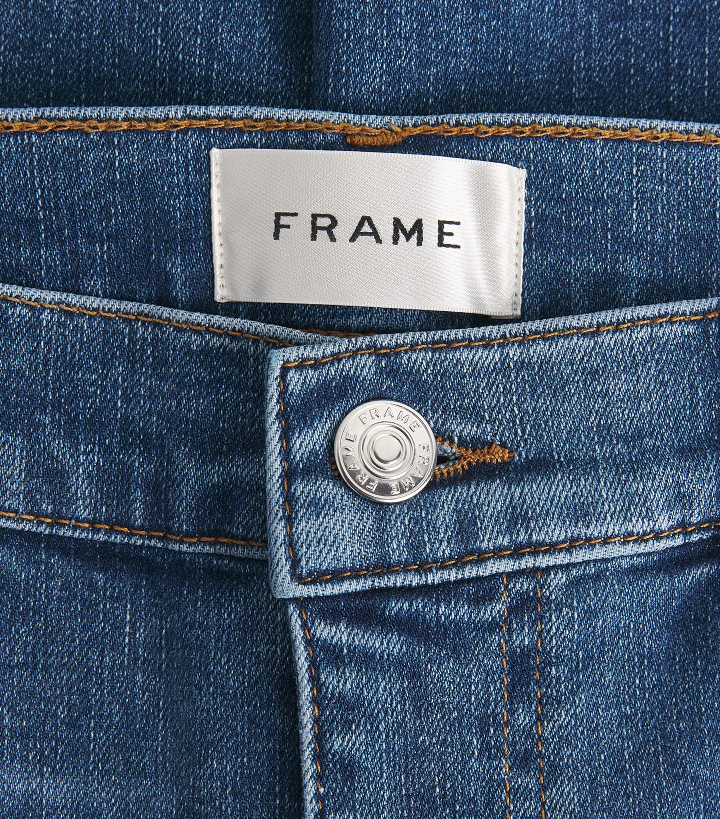 FRAME Womens The Icon Mid-Rise Flared Jeans Provence Image 6
