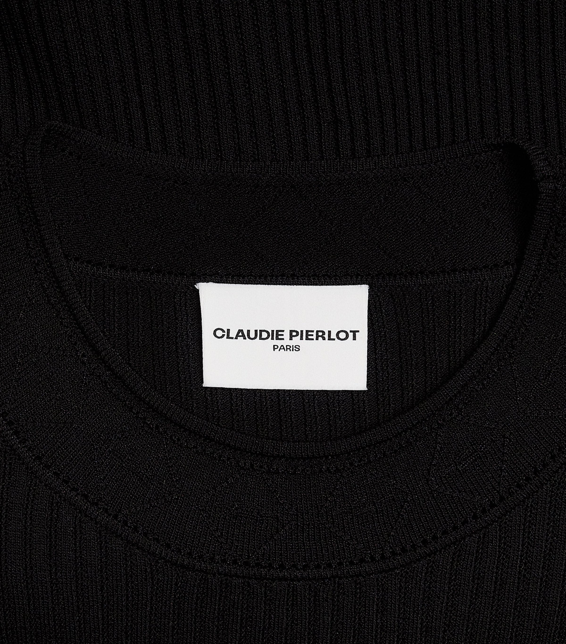 Claudie Pierlot Womens Knitted Midi Dress Black Image 6