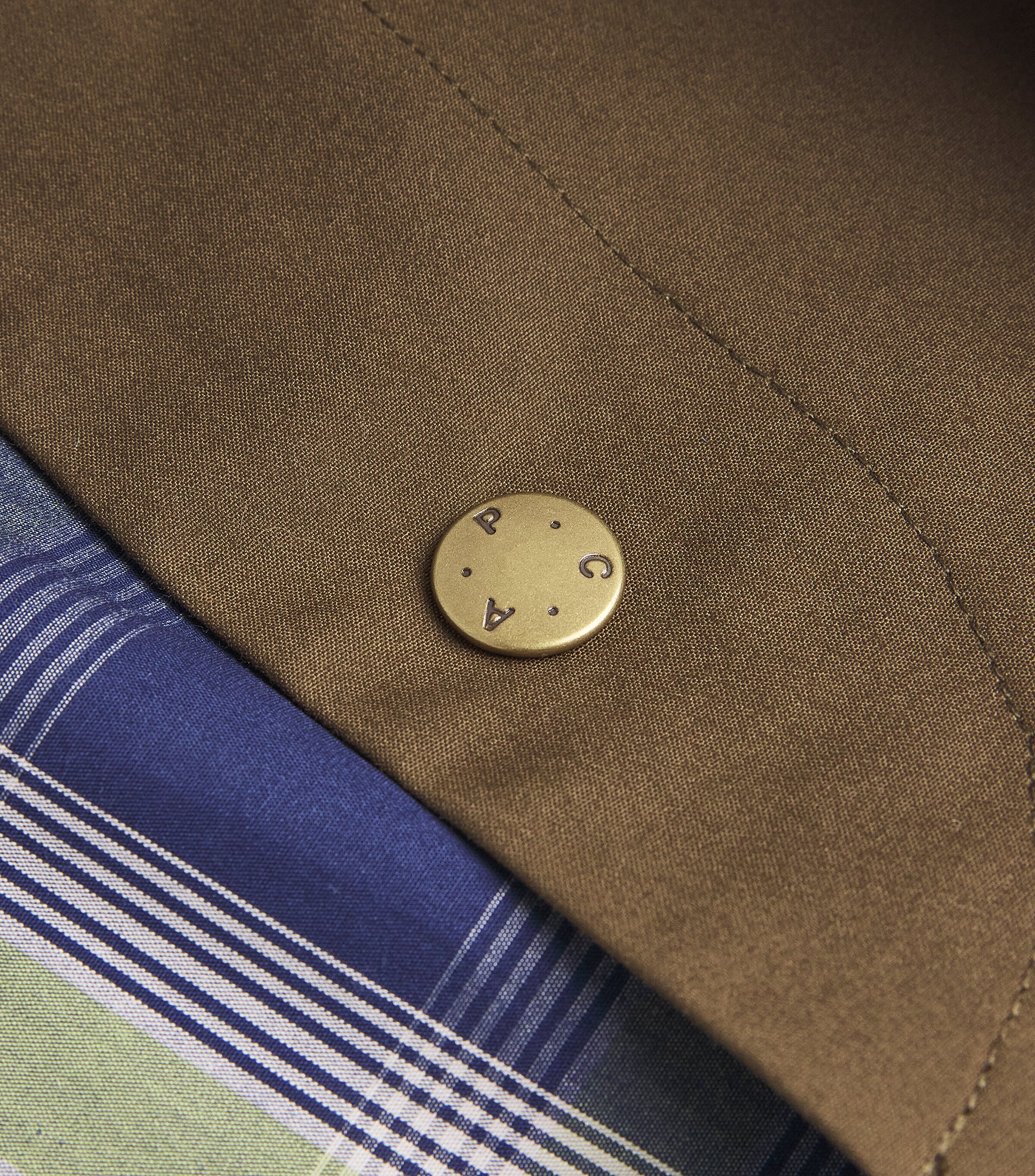 A.P.C. Mens Cotton Arthur Trench Coat Jac Kaki Militaire Image 5