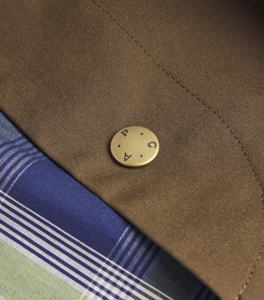 A.P.C. Mens Cotton Arthur Trench Coat Jac Kaki Militaire Image 5