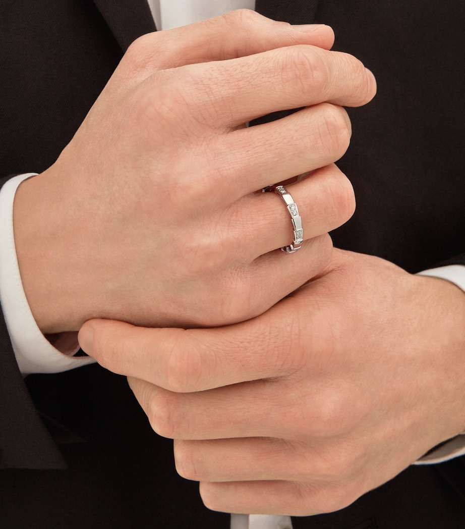 White Gold and Diamond Serpenti Viper Ring WHITE GOLD Image 4