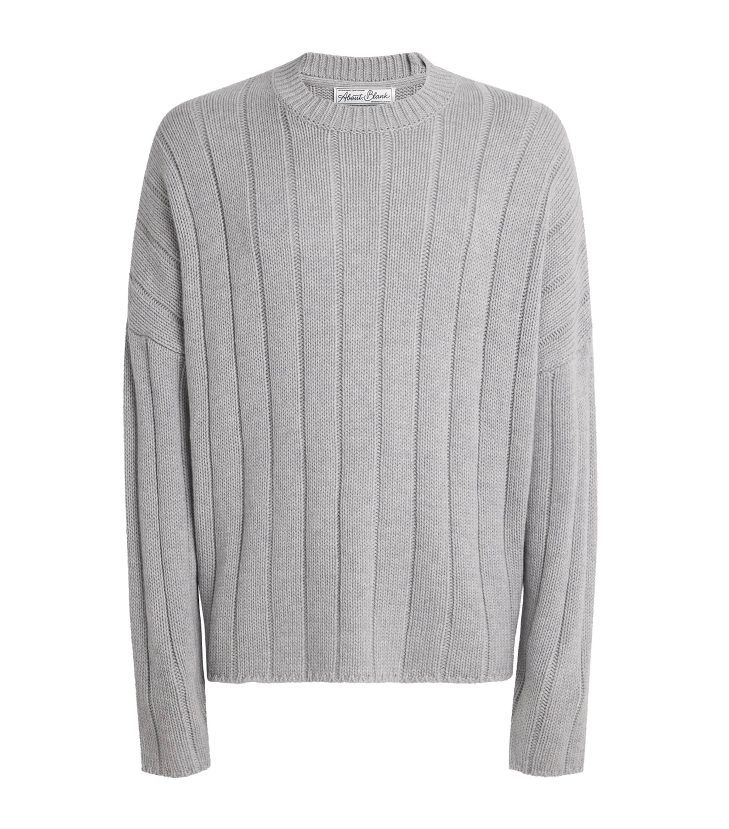 Wool-Blend Large-Rib Sweater GREY Image 1