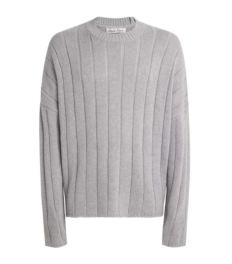 Wool-Blend Large-Rib Sweater GREY Image 1