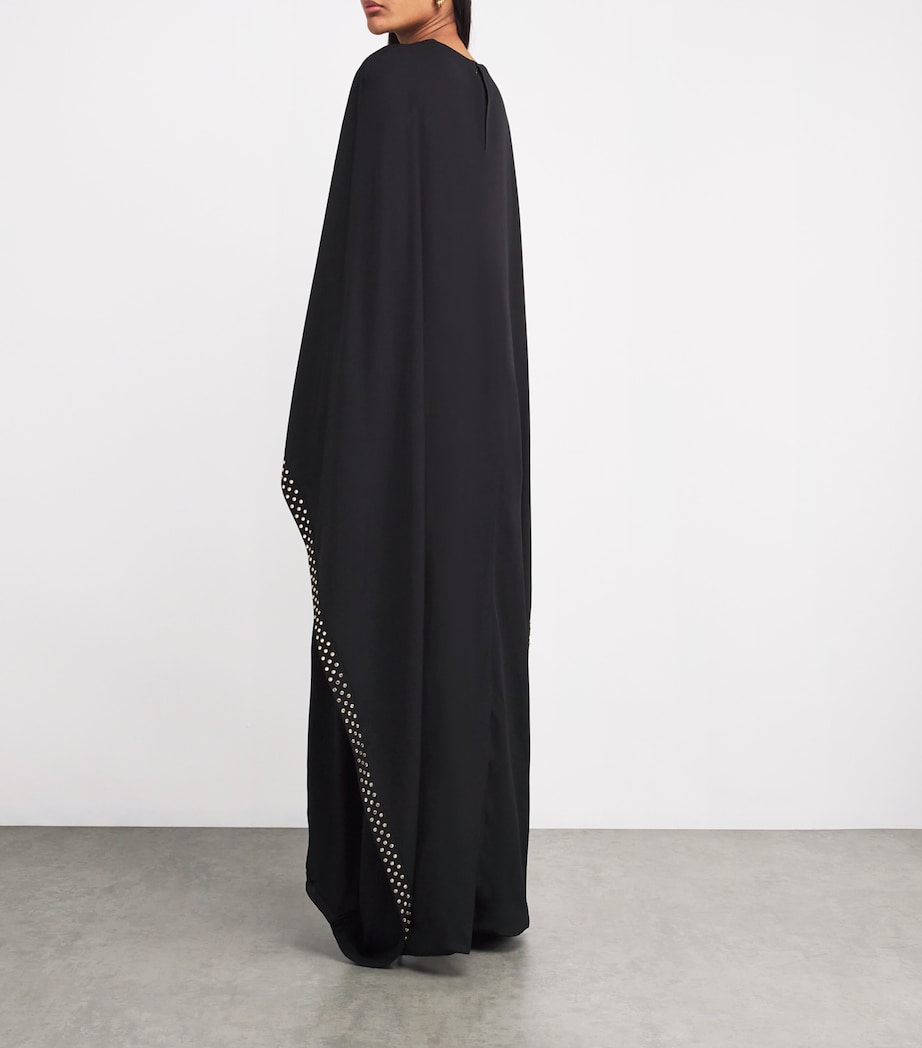Stella McCartney Womens Rose Collection Embellished Maxi Dress Black Image 3