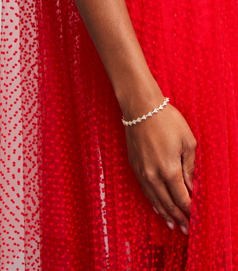 Yellow Gold and Diamond Triangle Bracelet YELLOW GOLD Image 5