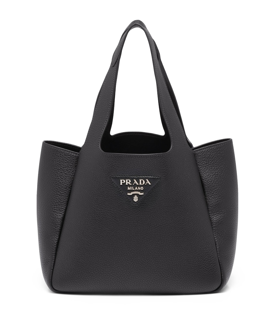 Prada Medium Leather Tote Bag Image 1