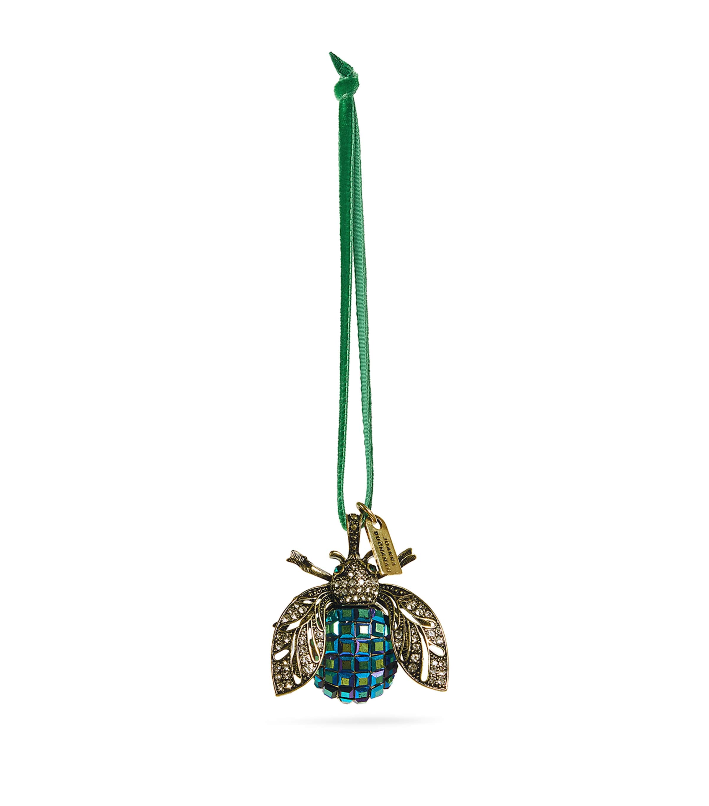 Joanna Buchanan Crystal Bee Tree Decoration In Green