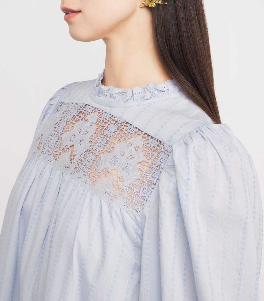 Cotton Colette Mini Dress CELESTE Image 4