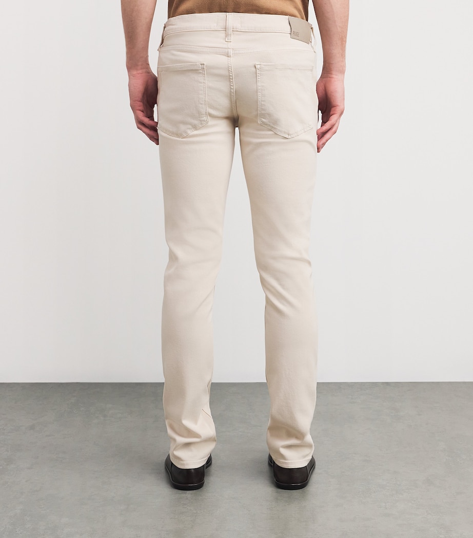 PAIGE Mens Lennox Slim Jeans Sea Shell Image 4