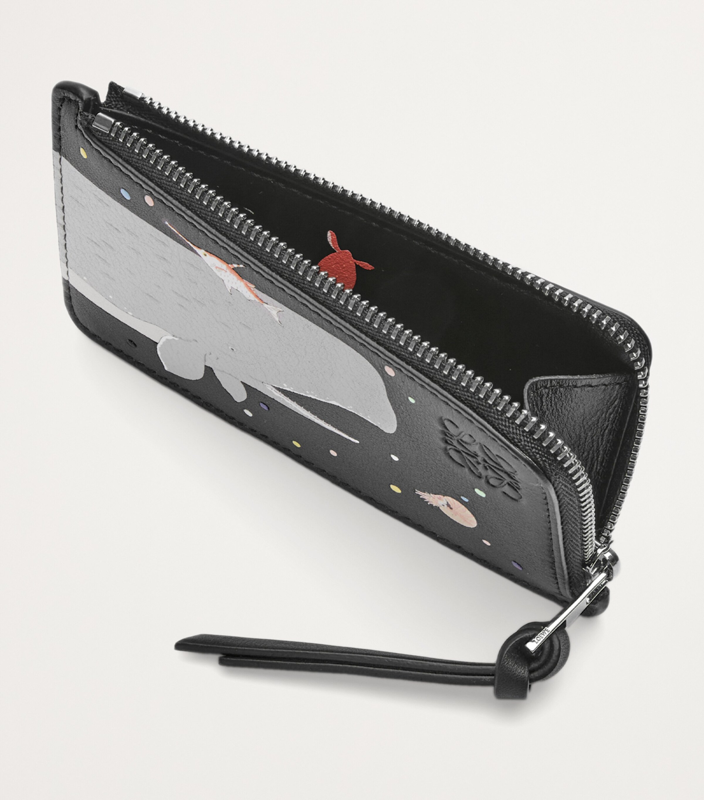 LOEWE Black x Suna Fujita Leather Deep Sea Card Holder | Harrods UK