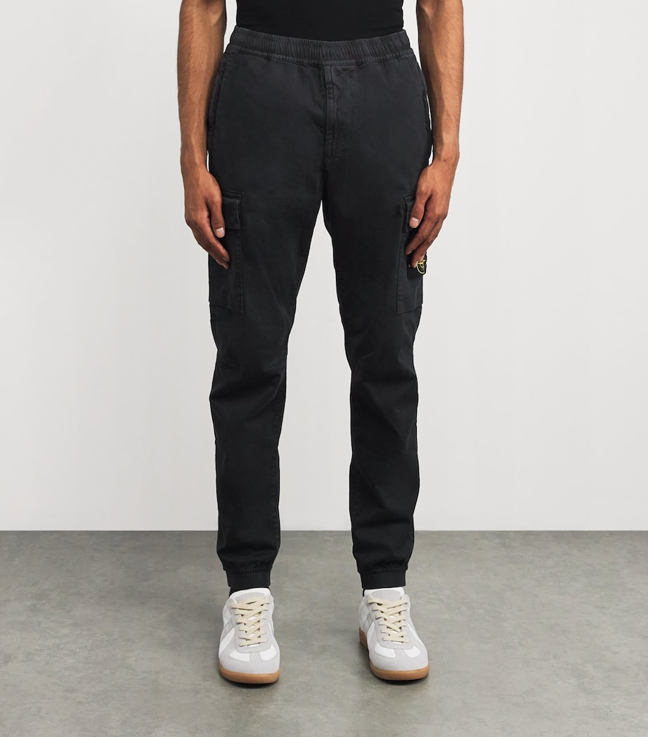 Stretch-Cotton Cargo Trousers V0129 Image 3