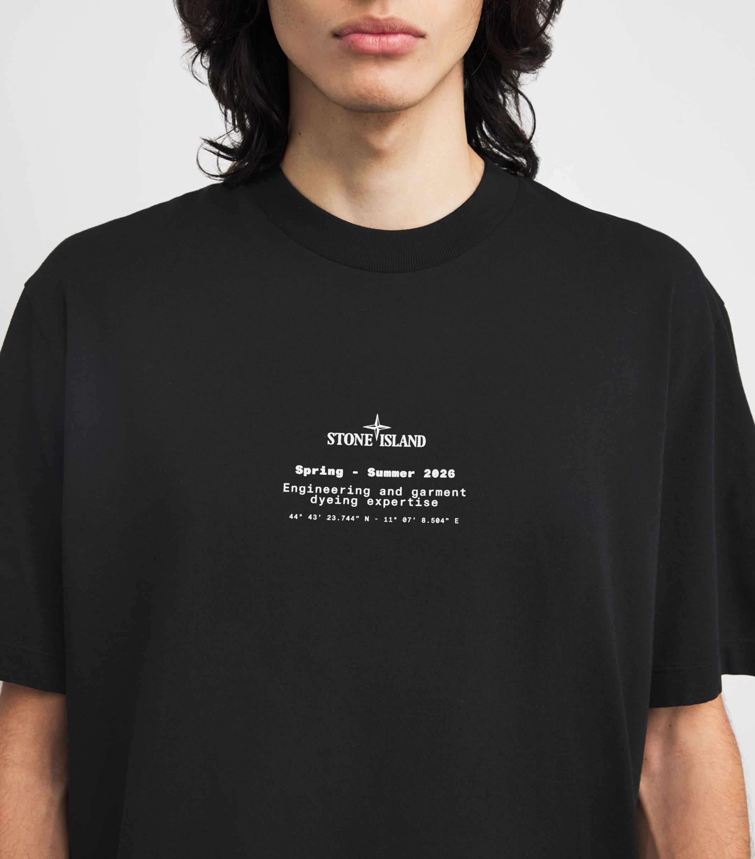 Stone Island Black Cotton Logo T-Shirt | Harrods UK