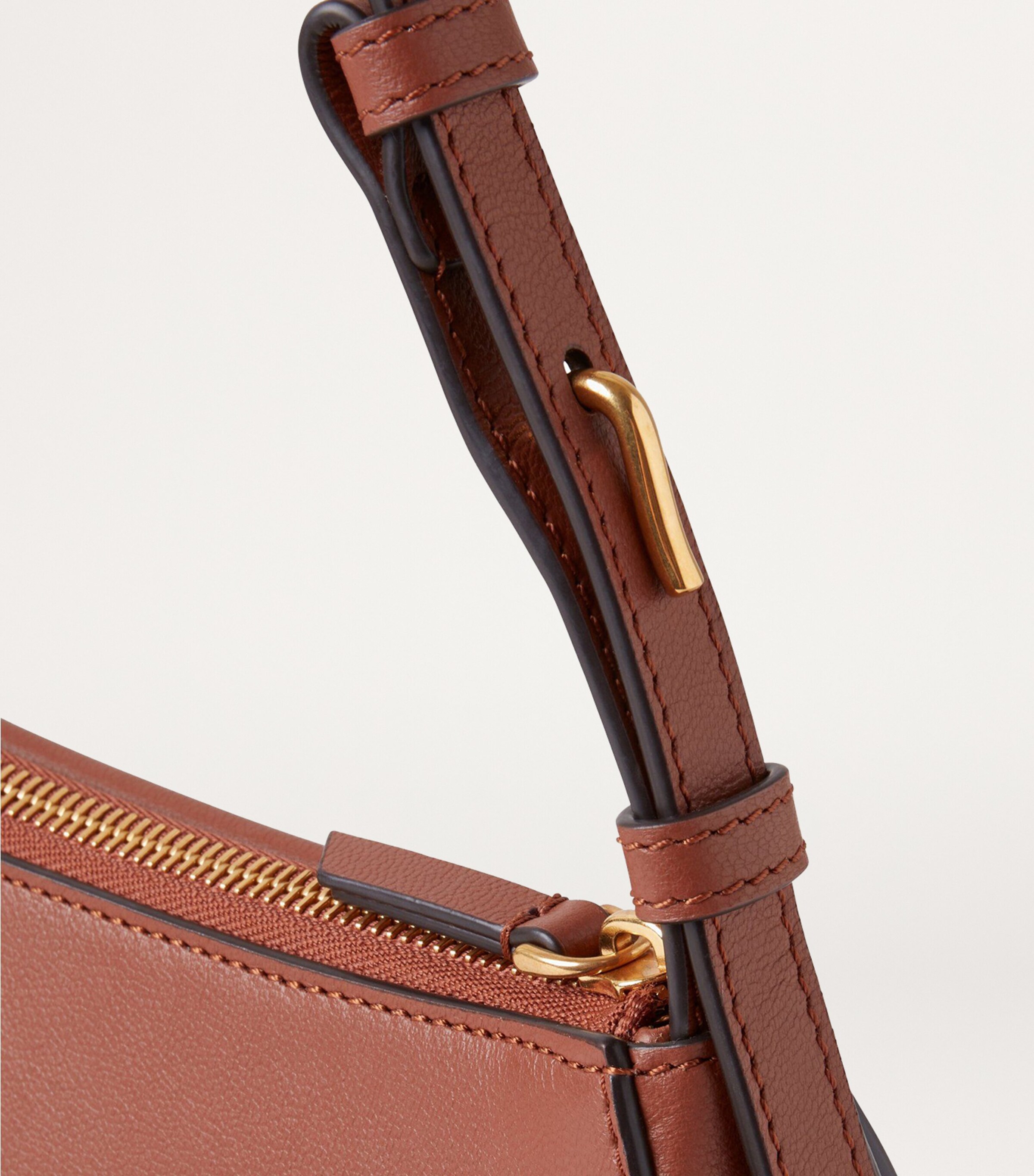 Leather Clovelly Shoulder Bag BRIGHT OAK Image 5