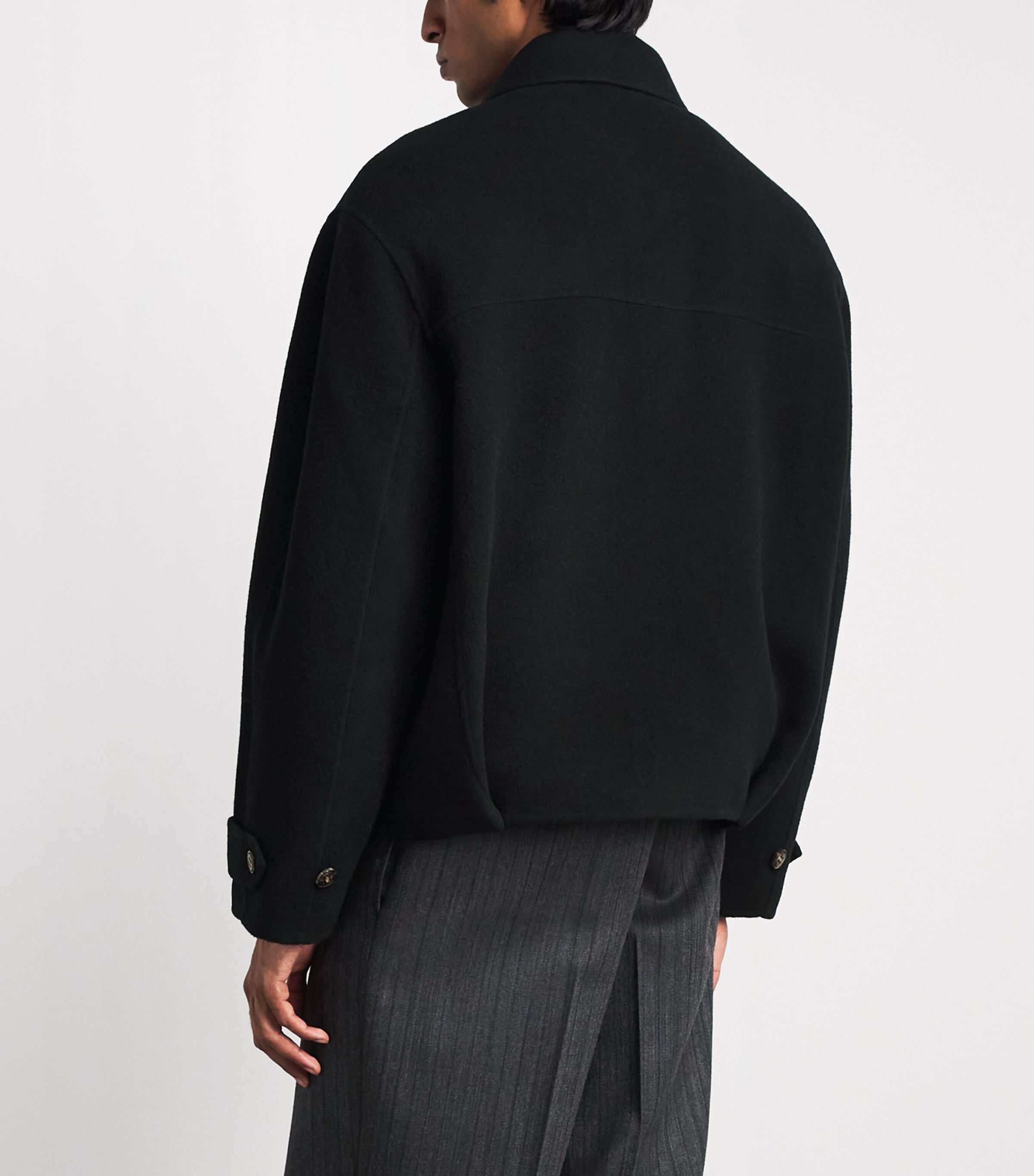 Séfr Mens Wool Relaxed Jacket Black Image 5