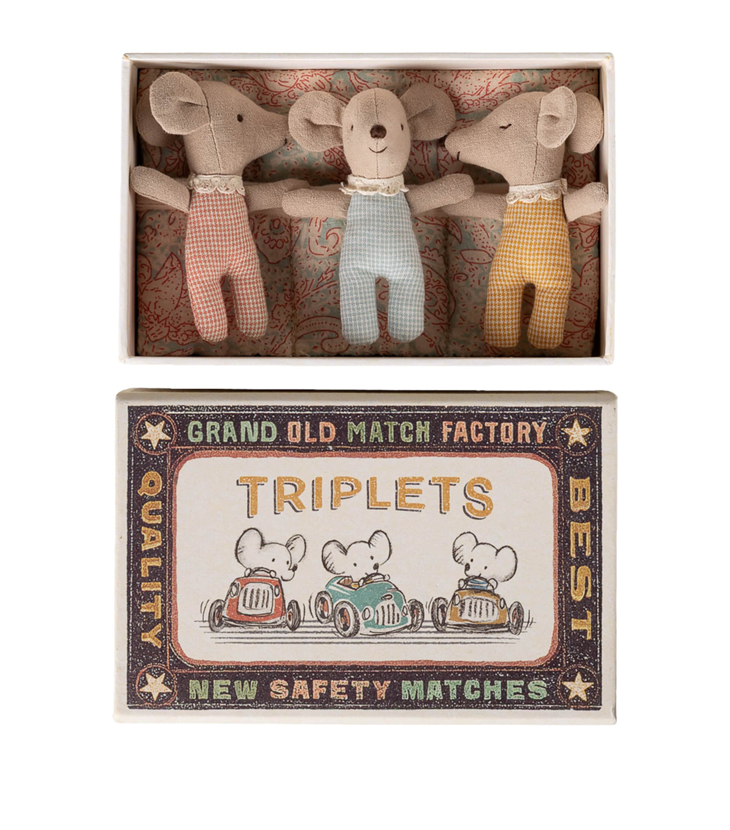 Maileg Triple Mice Matchbox Set (8cm) Image 1