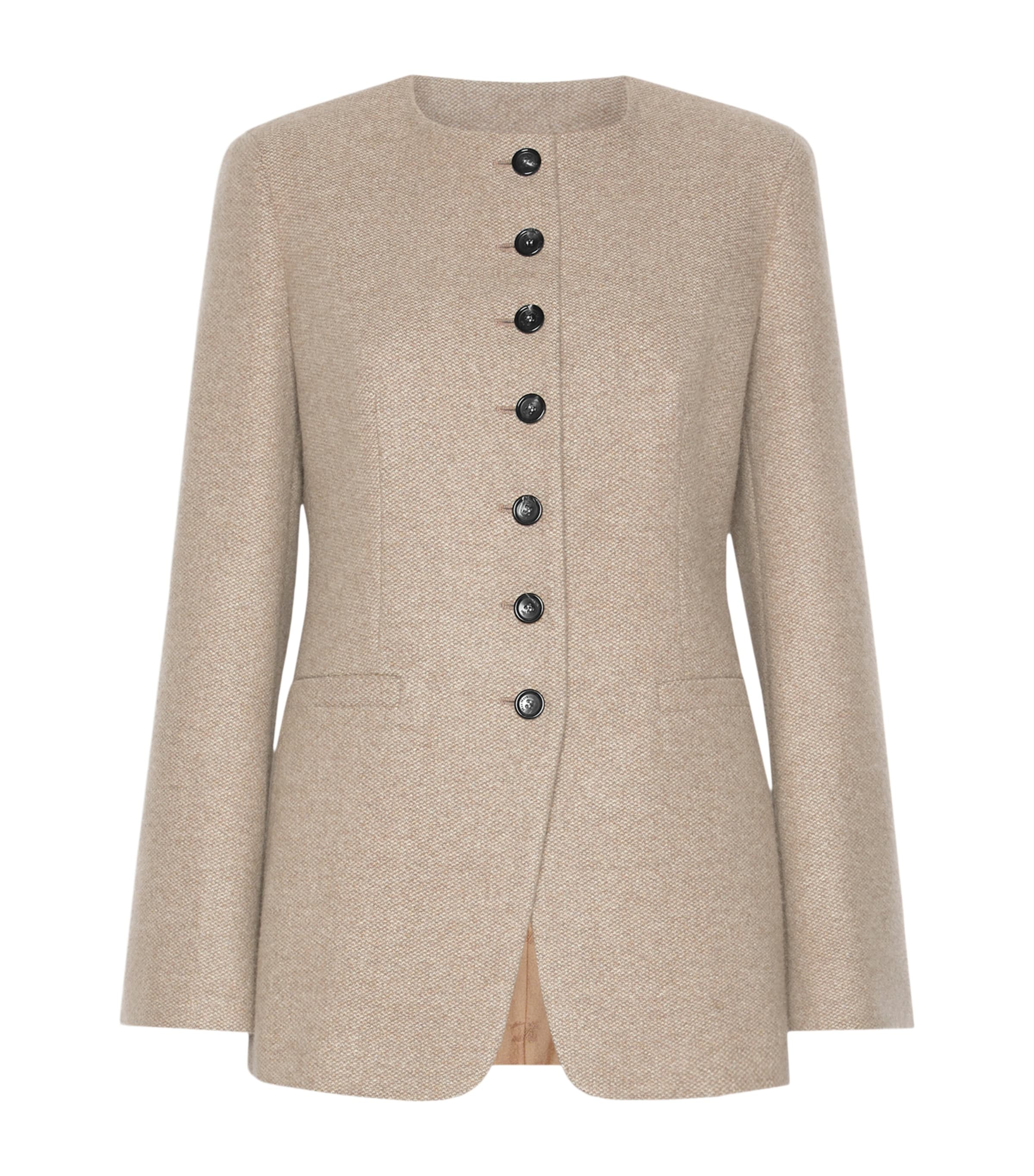 Max Mara Womens Cashmere Jacket Sand Image 1