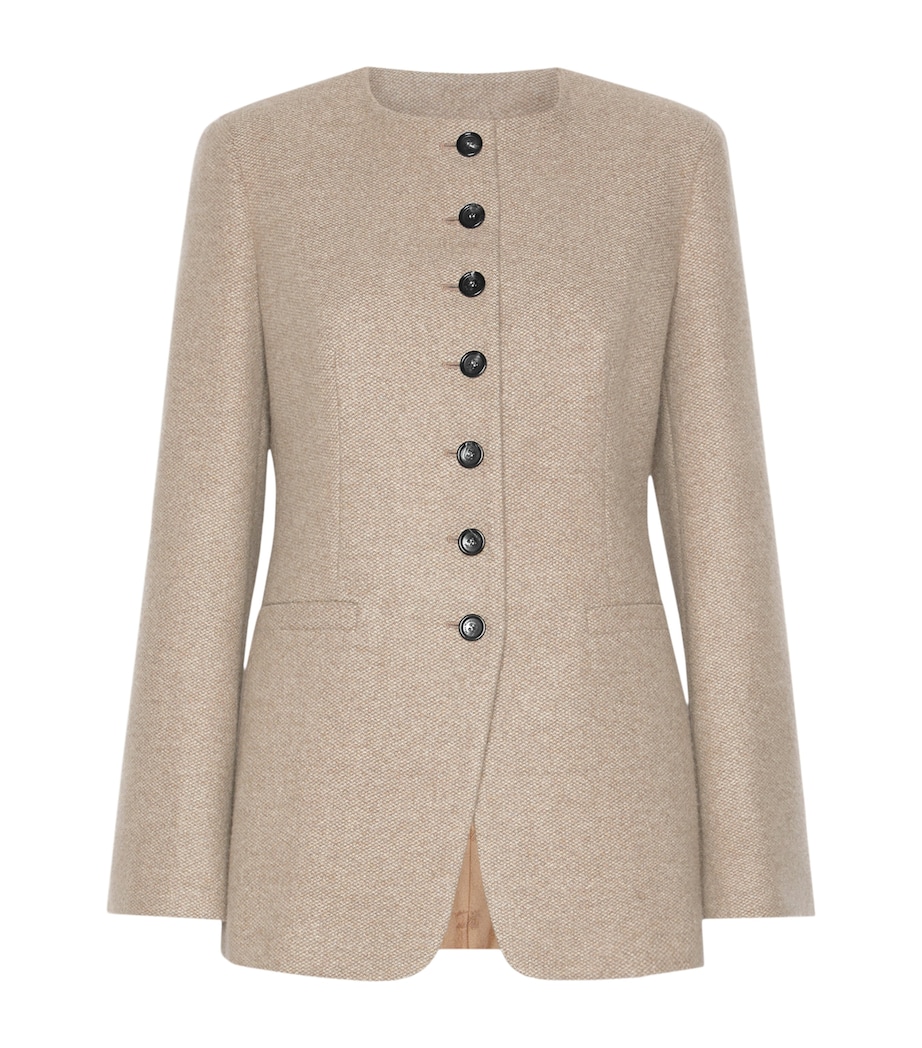 Max Mara Womens Cashmere Jacket Sand Image 1
