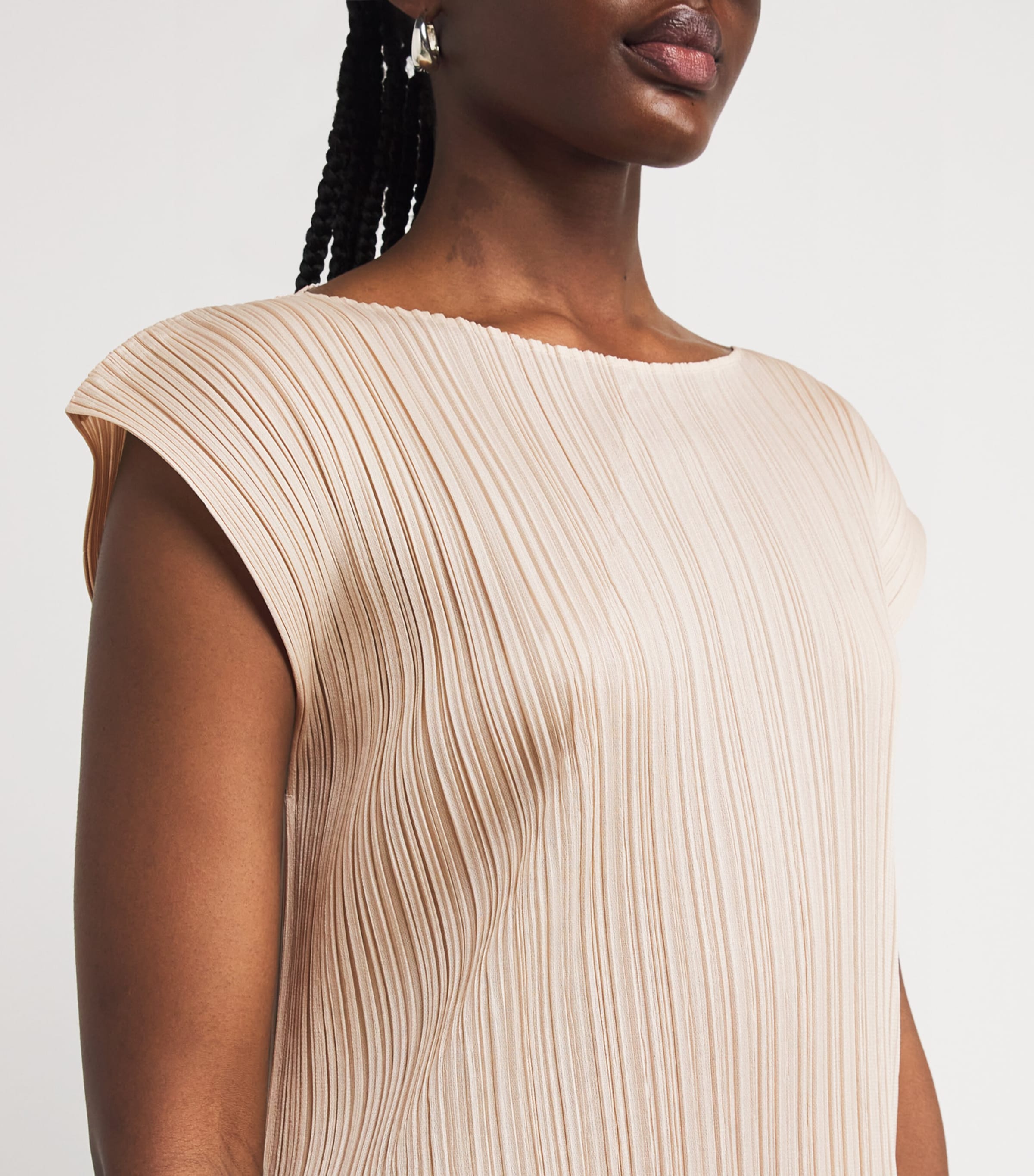 Leap Midi Dress LIGHT BEIGE Image 4