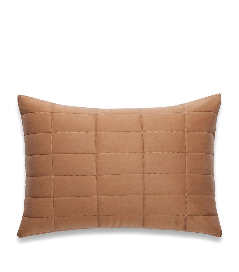 Alya Quilted Pillowcase (50cm x 70cm) CARAMEL Image 1