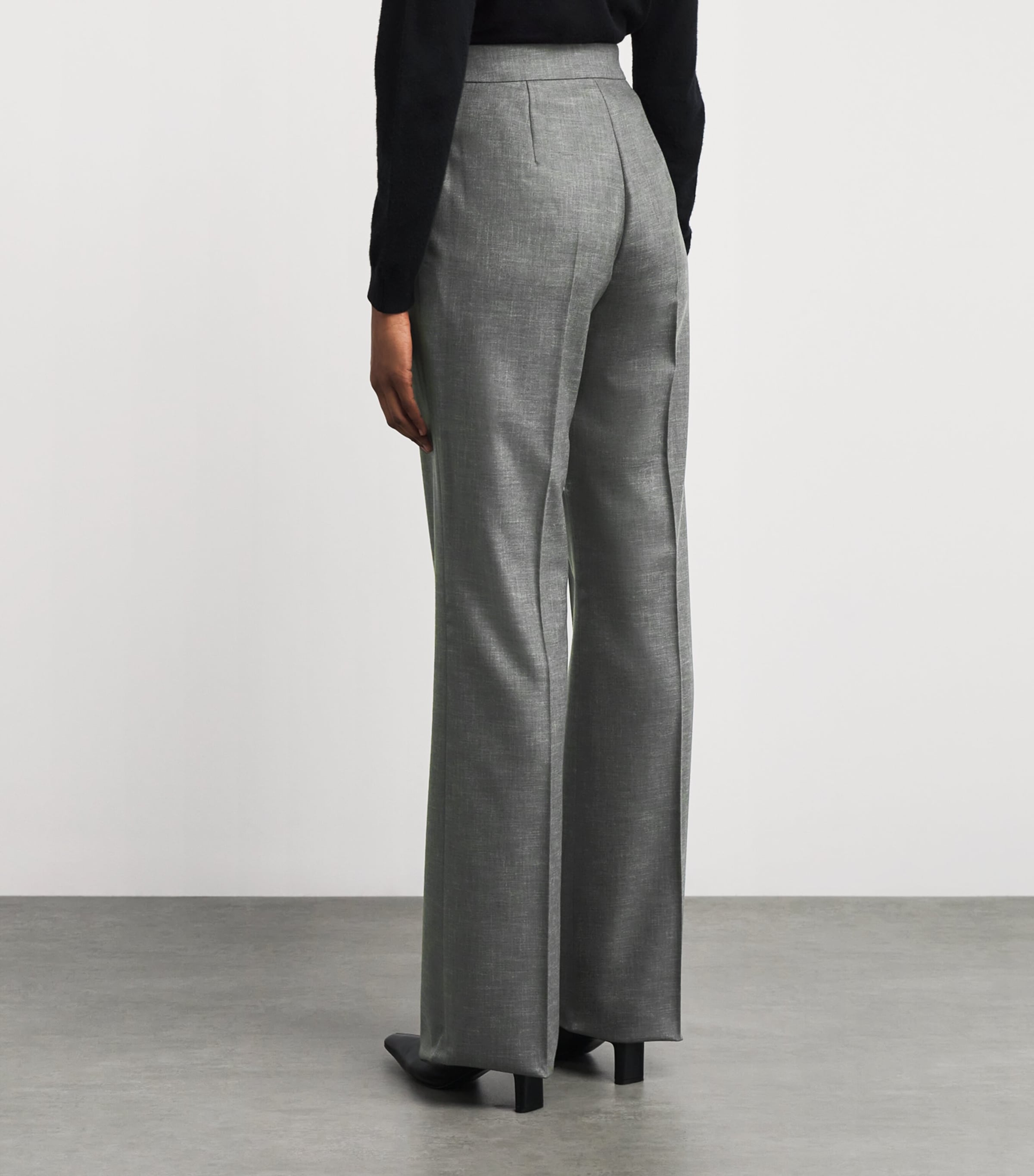 Stretch-Wool Sartoriale Flared Trousers KAKI Image 4