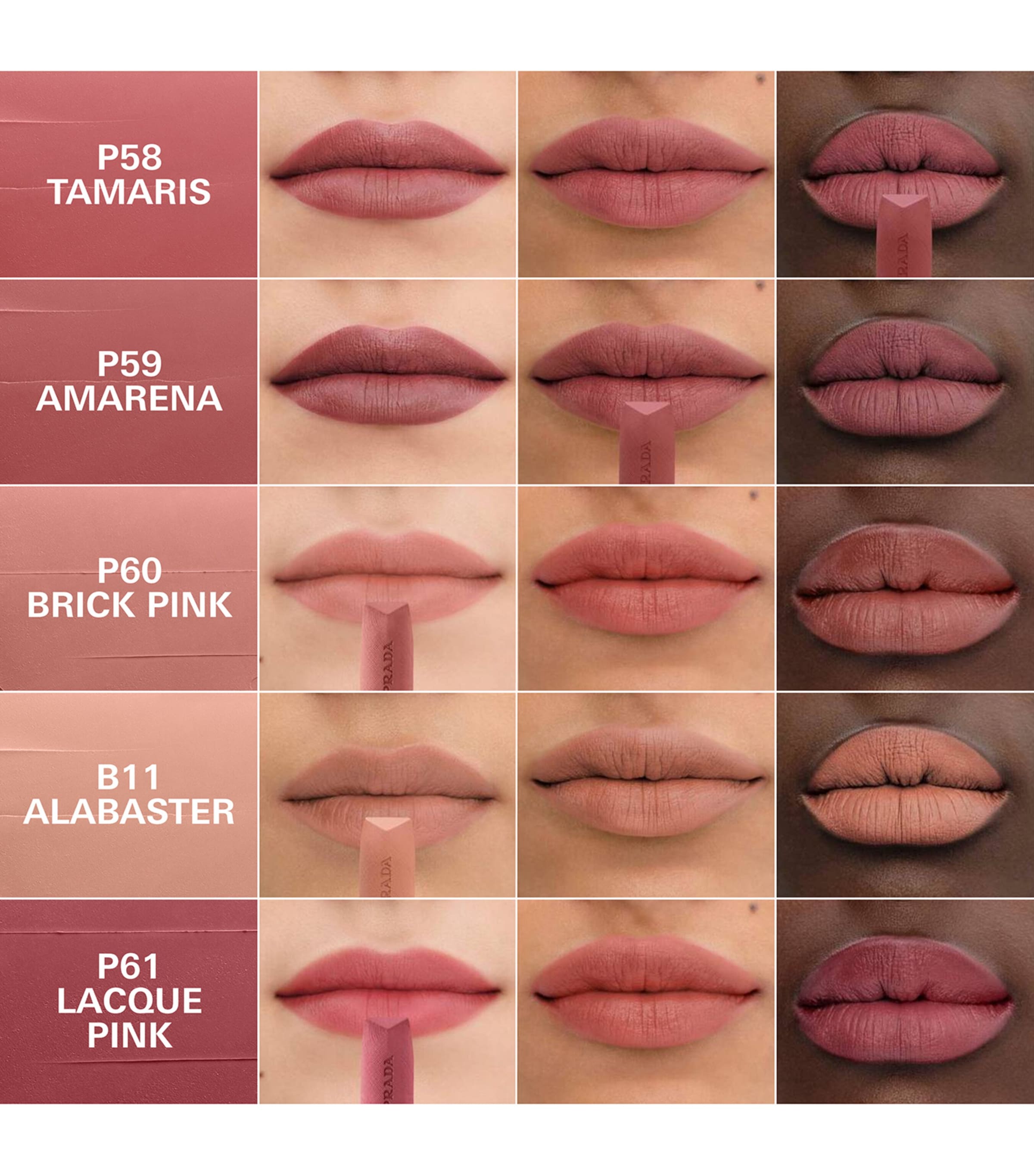Prada Beauty Prada Monochrome Hyper Matte Lipstick Brick Mahogany Image 4
