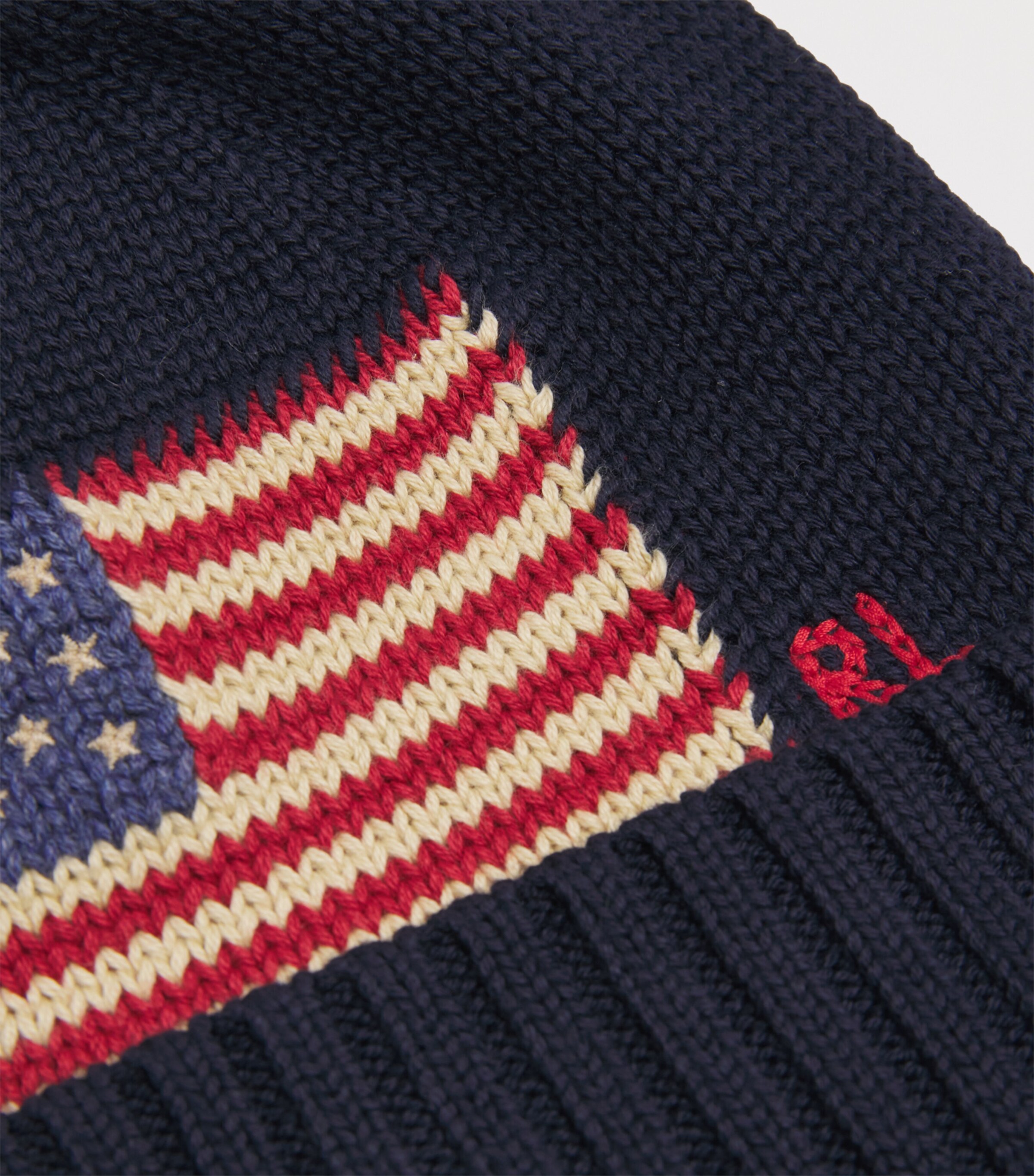 Cotton USA Flag Beanie (6-9 Years) BLUE Image 3