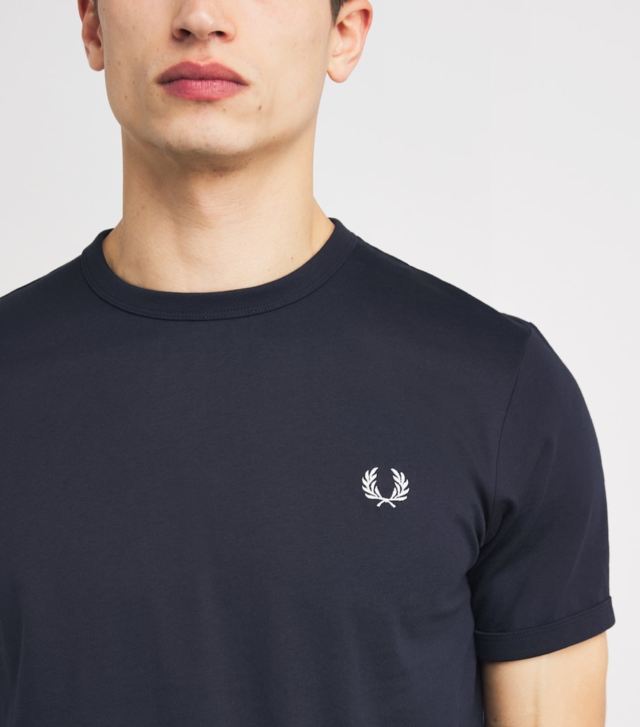 Cotton Ringer Logo T-Shirt 608 NAVY Image 6