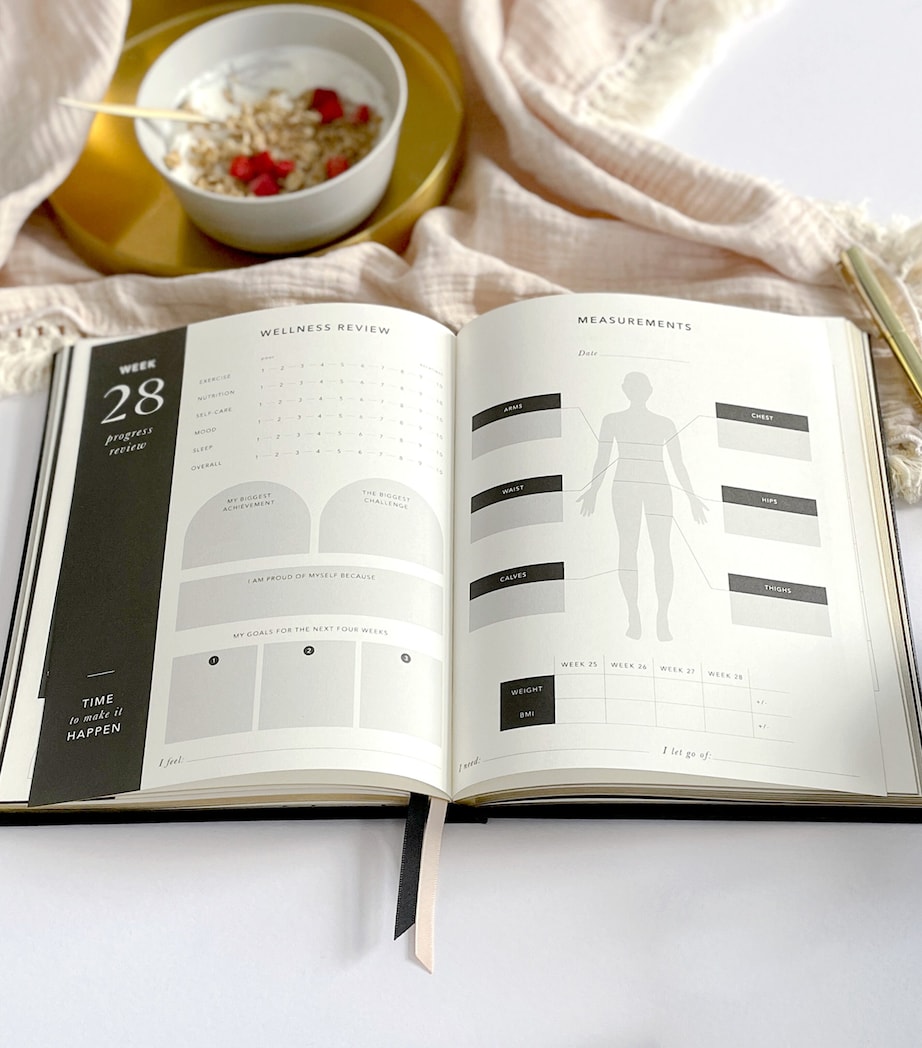 Daily Fitness & Meal Planner GREEN, GOLD Image 12