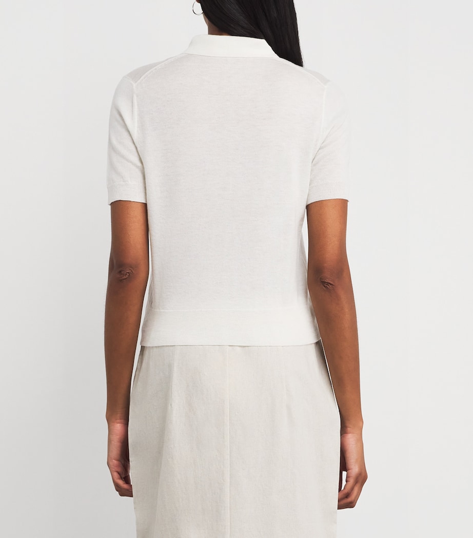 Wool-Blend Knitted Blouse 101OWH-OFF WHITE Image 4