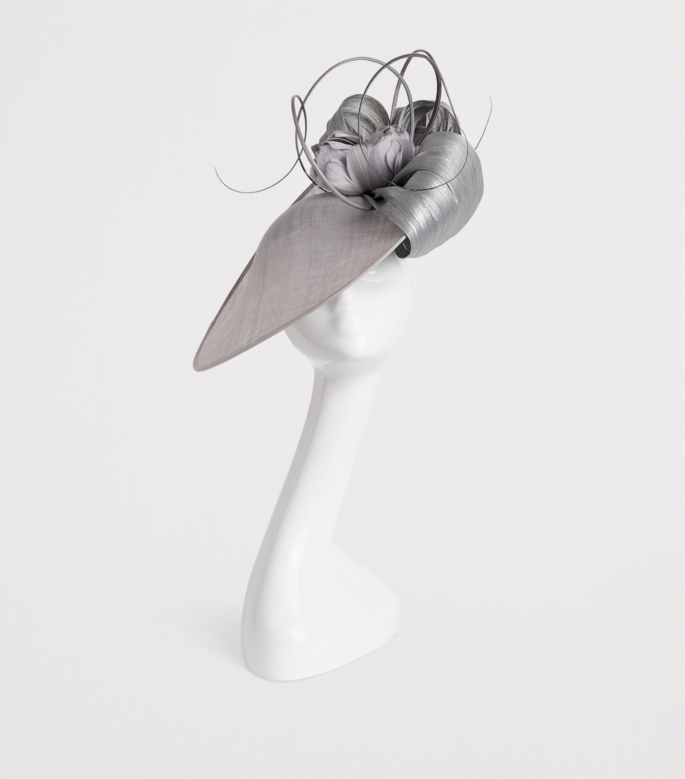 Silver With A Twist Hat Fascinator SILVER Image 2