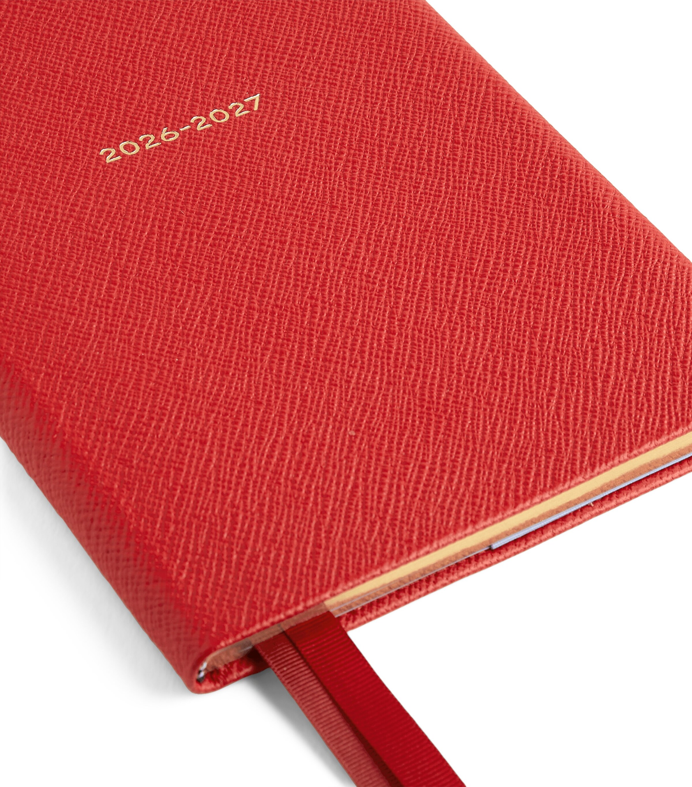 Smythson Leather Soho Weekly Diary 2026-2027 S Red Image 5