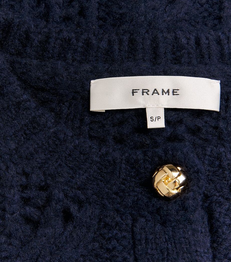 Merino Wool-Blend Cape Sweater NAVY Image 5