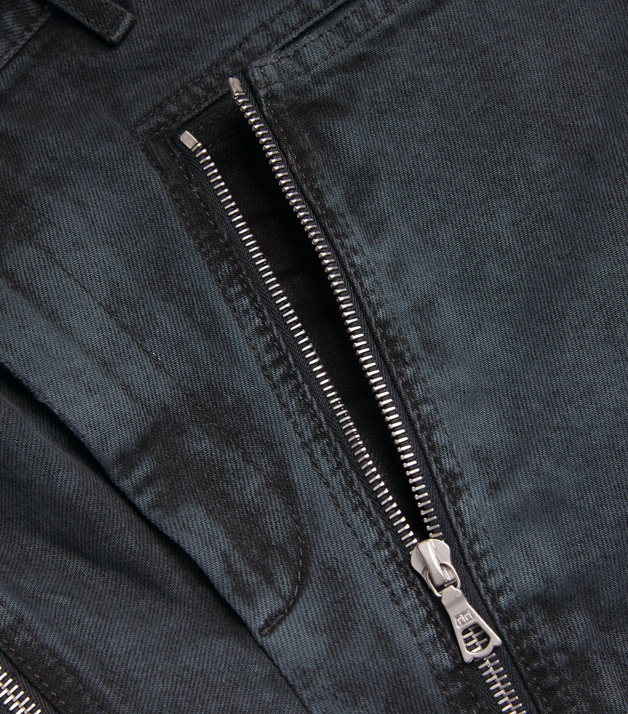 Zip-Detail Straight-Leg Jeans PETROL Image 5
