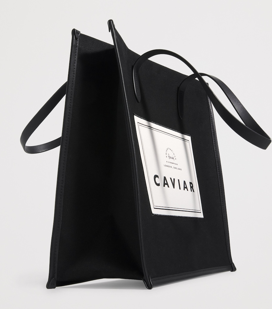 Cotton Caviar Condiments Shopper Bag BLACK Image 6