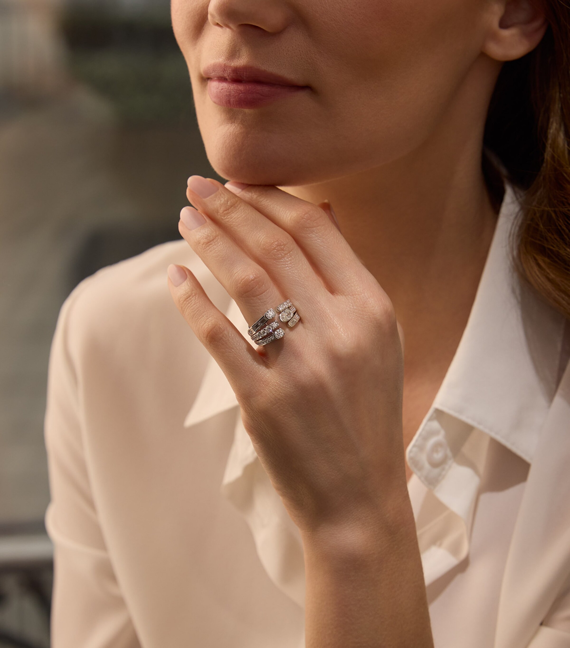Boodles Platinum and Diamond Play of Light Ring Platinum Image 2