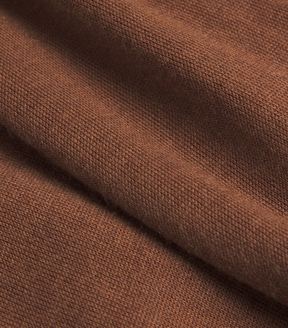 Superfine Cashmere Crew-Neck Sweater SB7300 DARK CAMEL Image 5