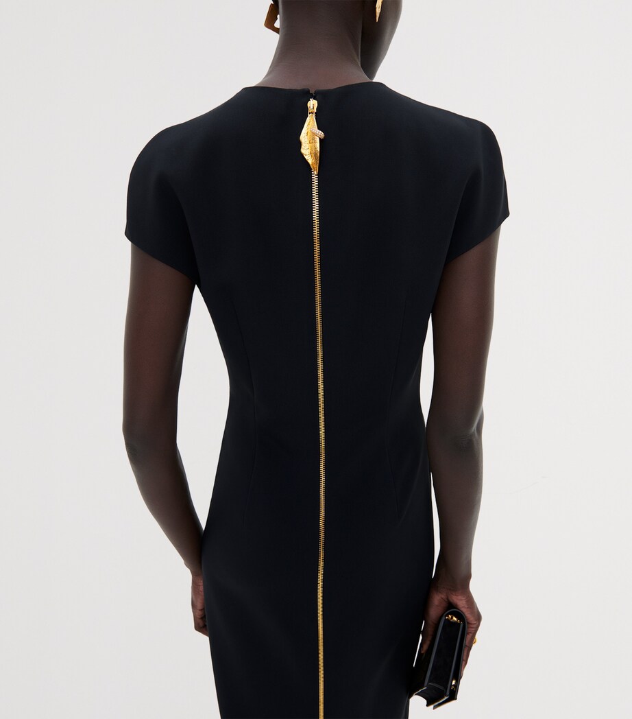 Schiaparelli Womens Corset Midi Dress Black Image 3