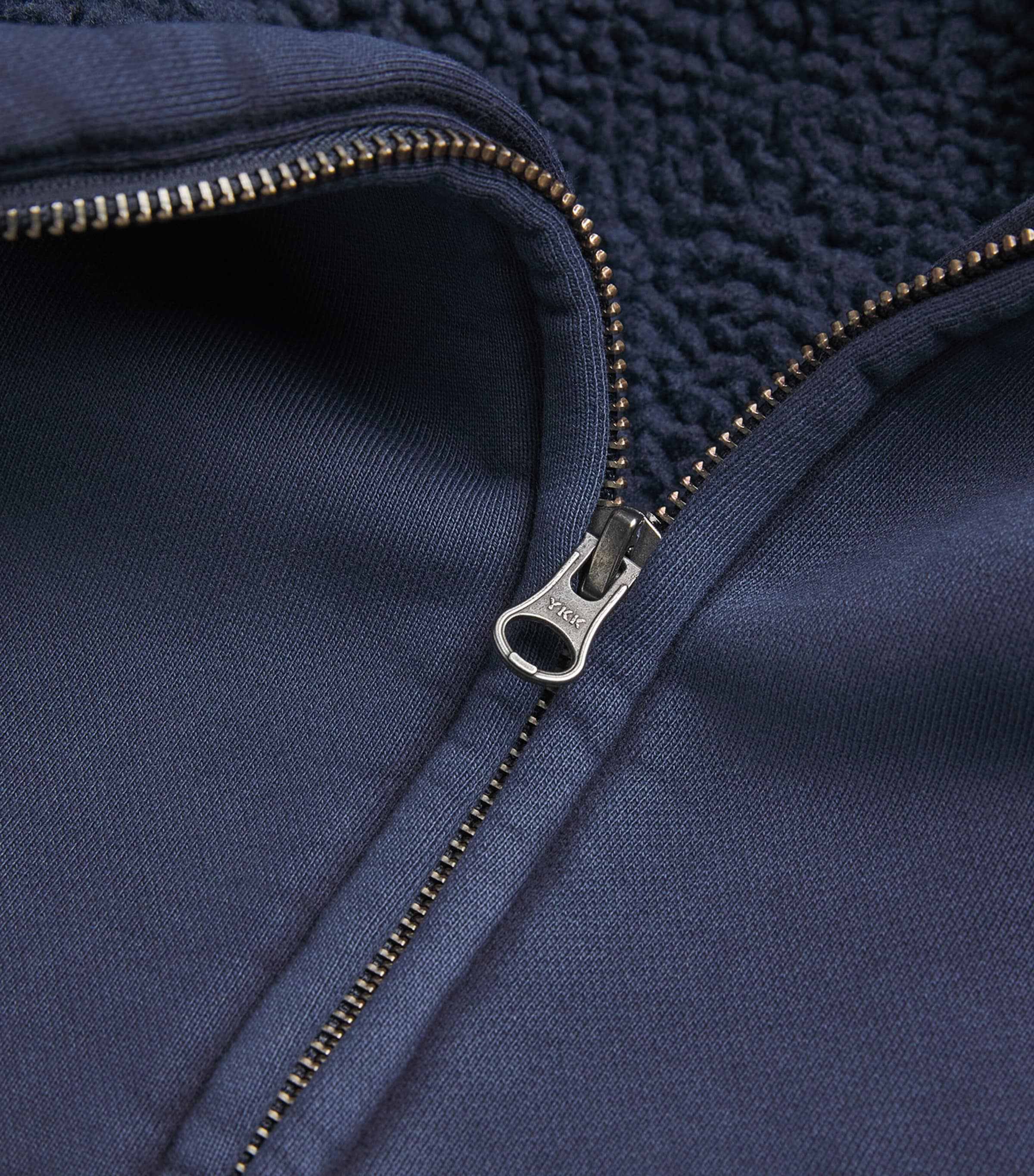 Cotton Sherpa-Lined Jacket NAVY Image 5