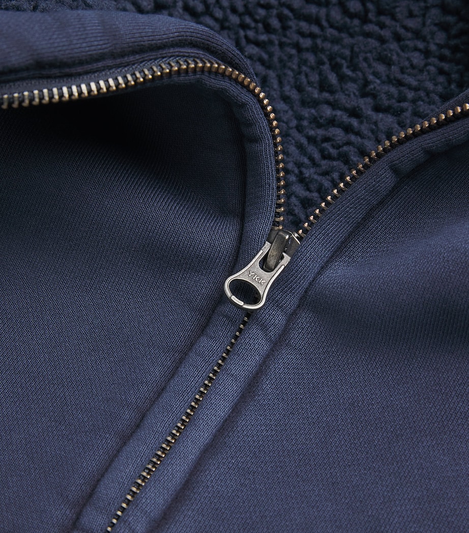 Cotton Sherpa-Lined Jacket NAVY Image 5