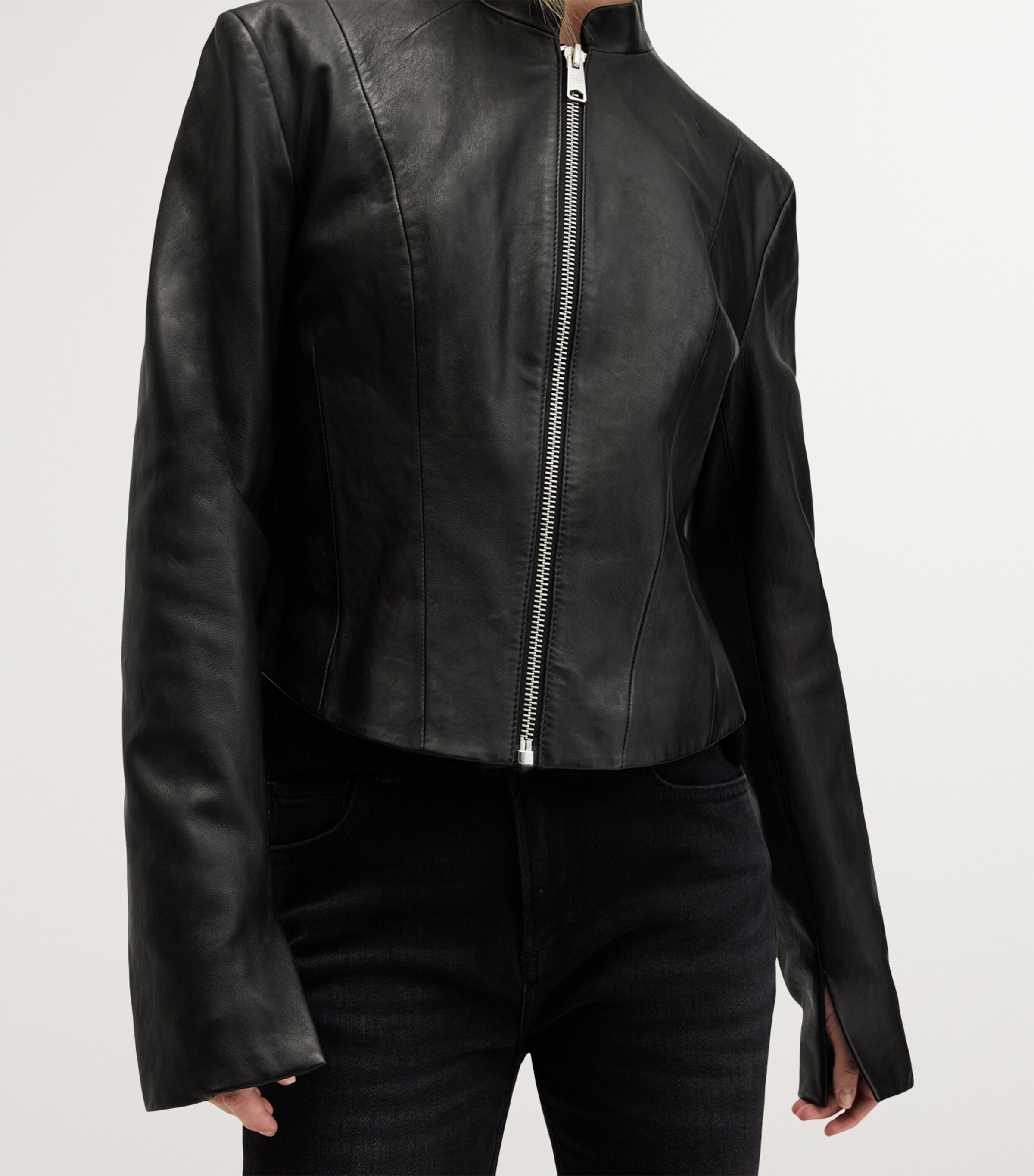 Leather Sadler Jacket BLACK Image 5