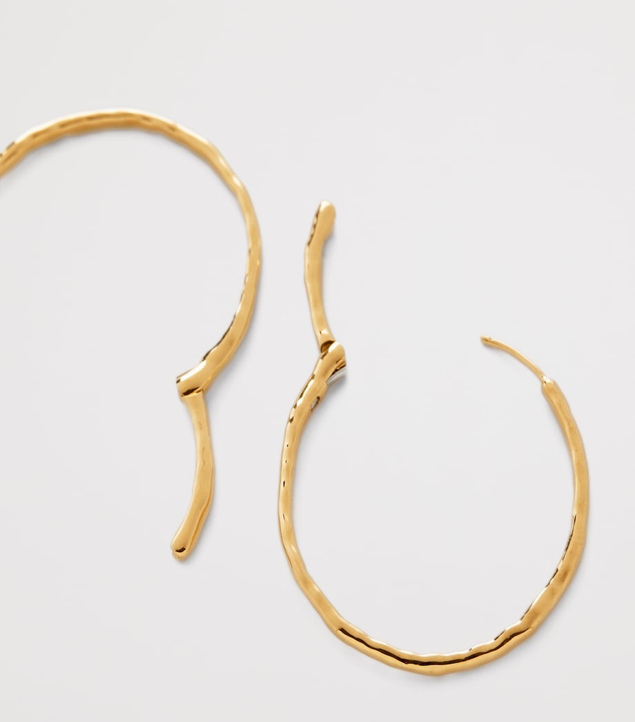 Large Gold Vermeil Siren Hoop Earrings 18K GOLD VERMEIL Image 3