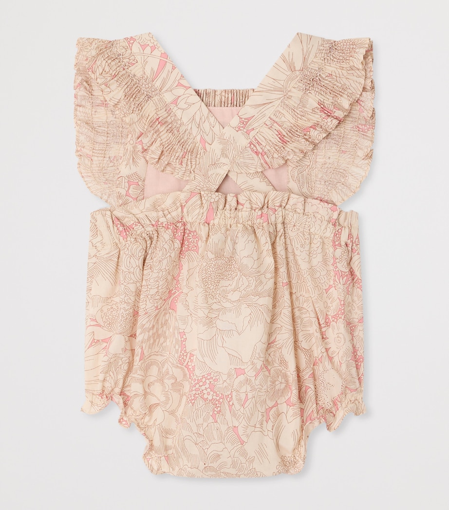Bonpoint Cotton Floral Bodysuit (1-18 Months) Fl Rose Moyen Image 2